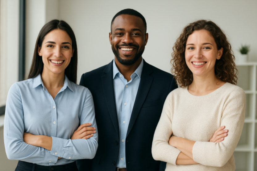 Profissionais em ambiente de escritório